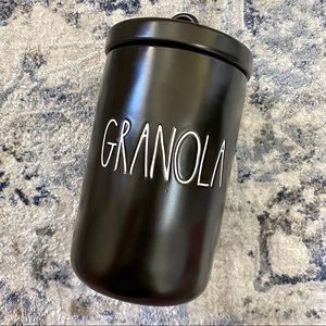 Rae Dunn Black Granola‎ Canister NWOT